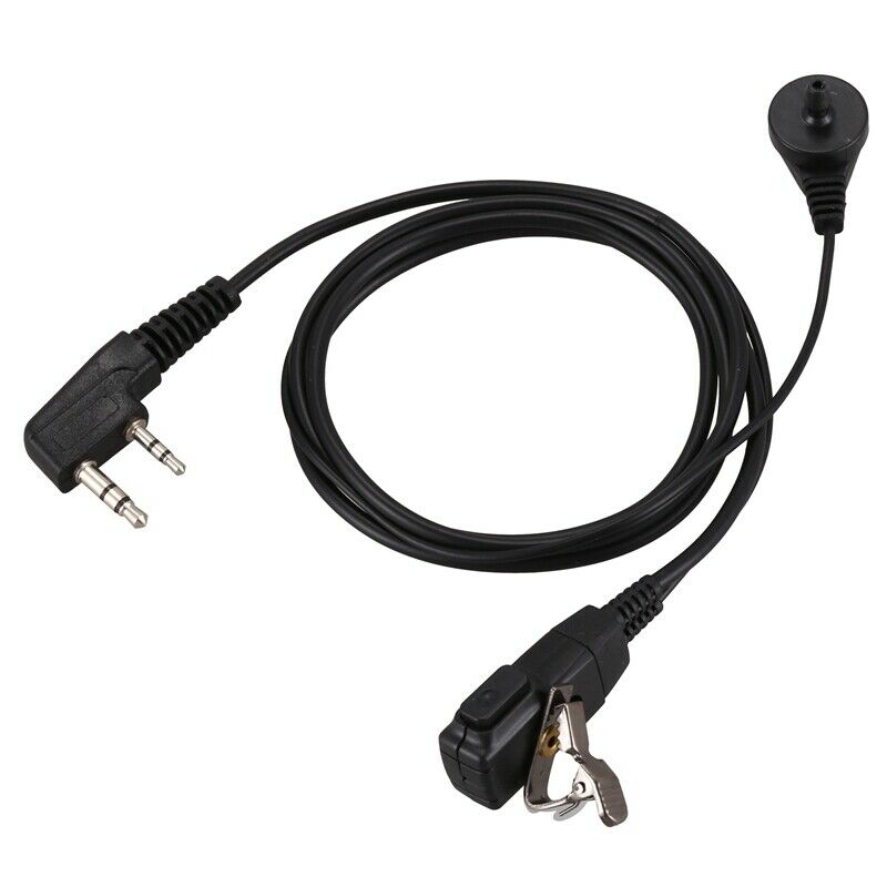 2 Pin PTT MIC Headset Covert Acoustic Tube In-ear Earpiece For Kenwood TYT BaoK9