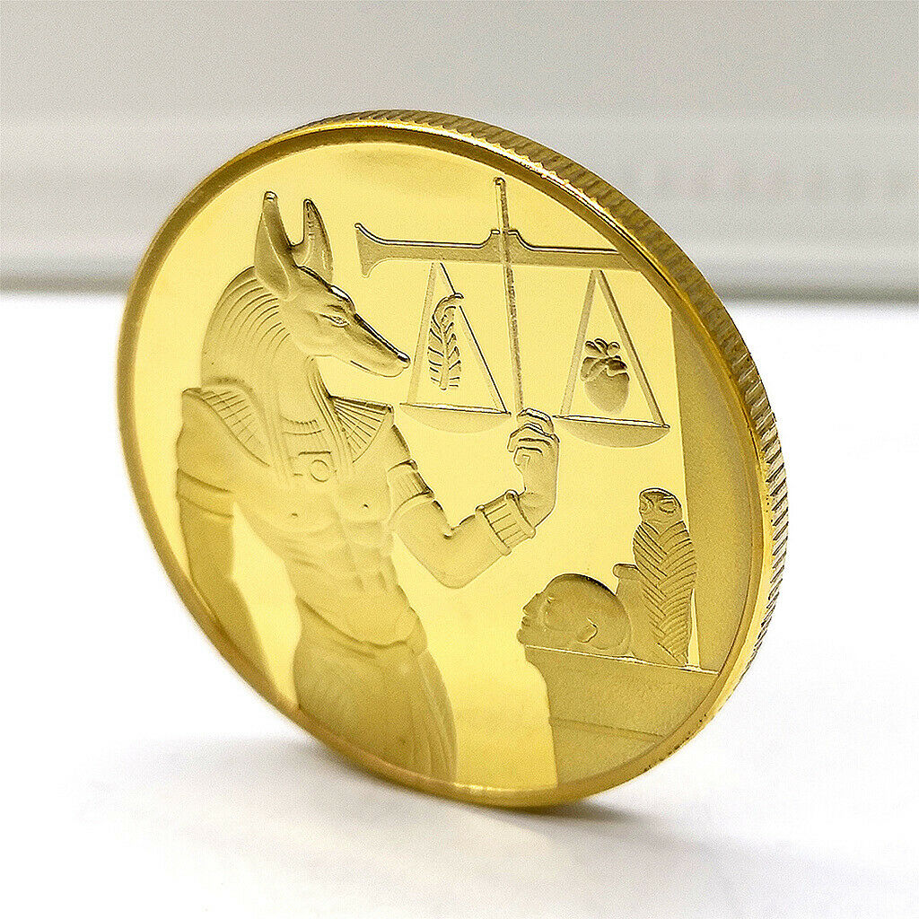 Egyptian Soul Keeper Anubis Commemorative Coins Art Coin Collectible Decor