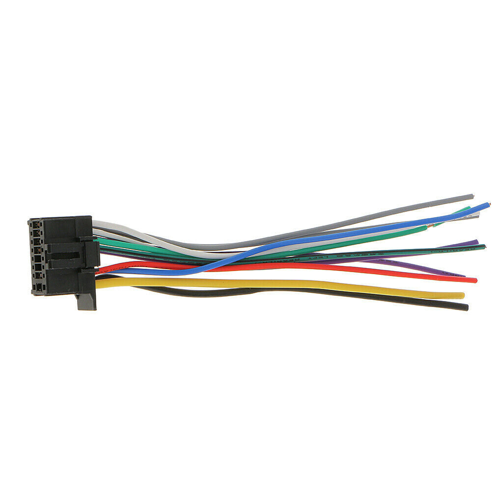 2pcs 16Pin Wire Harness Cable 6.3'' Car Radio Stereo Audio Plug Connector