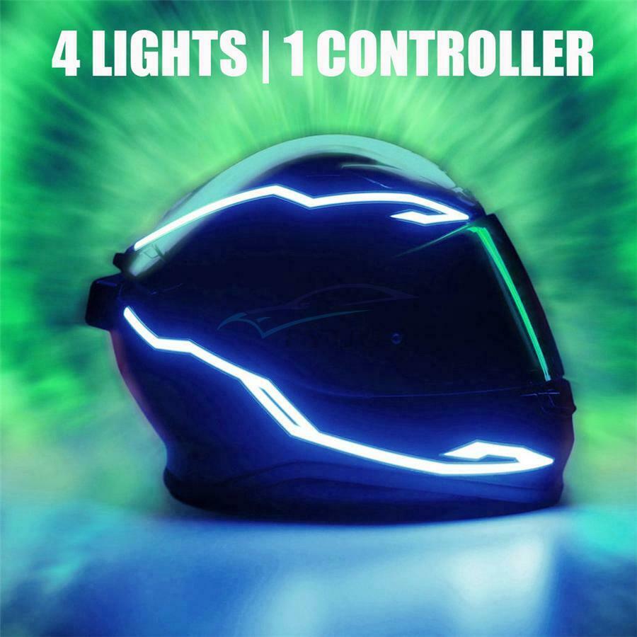 Mode Motorcycle Bike LED Signal Helmet Light Night Light Riding Decorative Strip