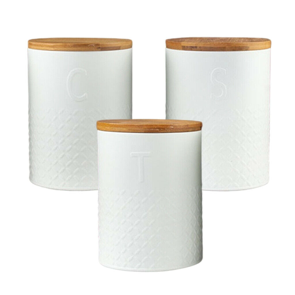 3Pieces Storage Canisters Sugar Food Storage Tin Storage Tin Organization
