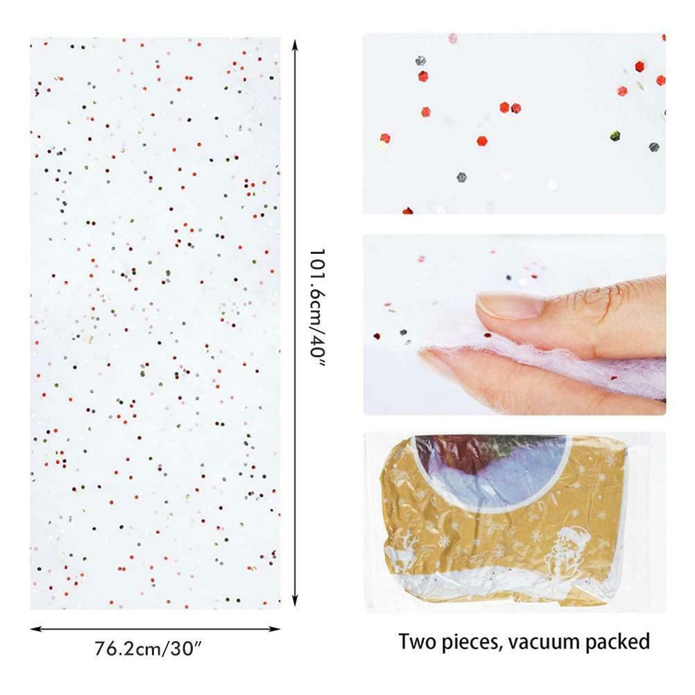 Christmas Artificial Snow Decoration Glitter Snow Blanket Christmas Snow Rug