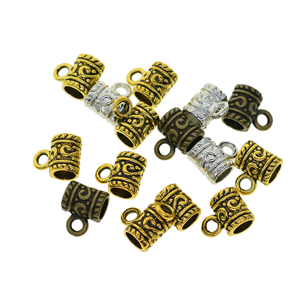 150pcs Beads Bails Connector Necklace Bracelet Jewelry Charm Pendant Hanging