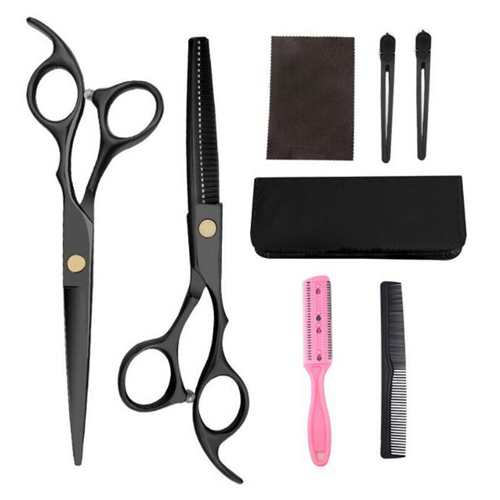 8pcs Hairdressing Cape Thinning Scissors Kit