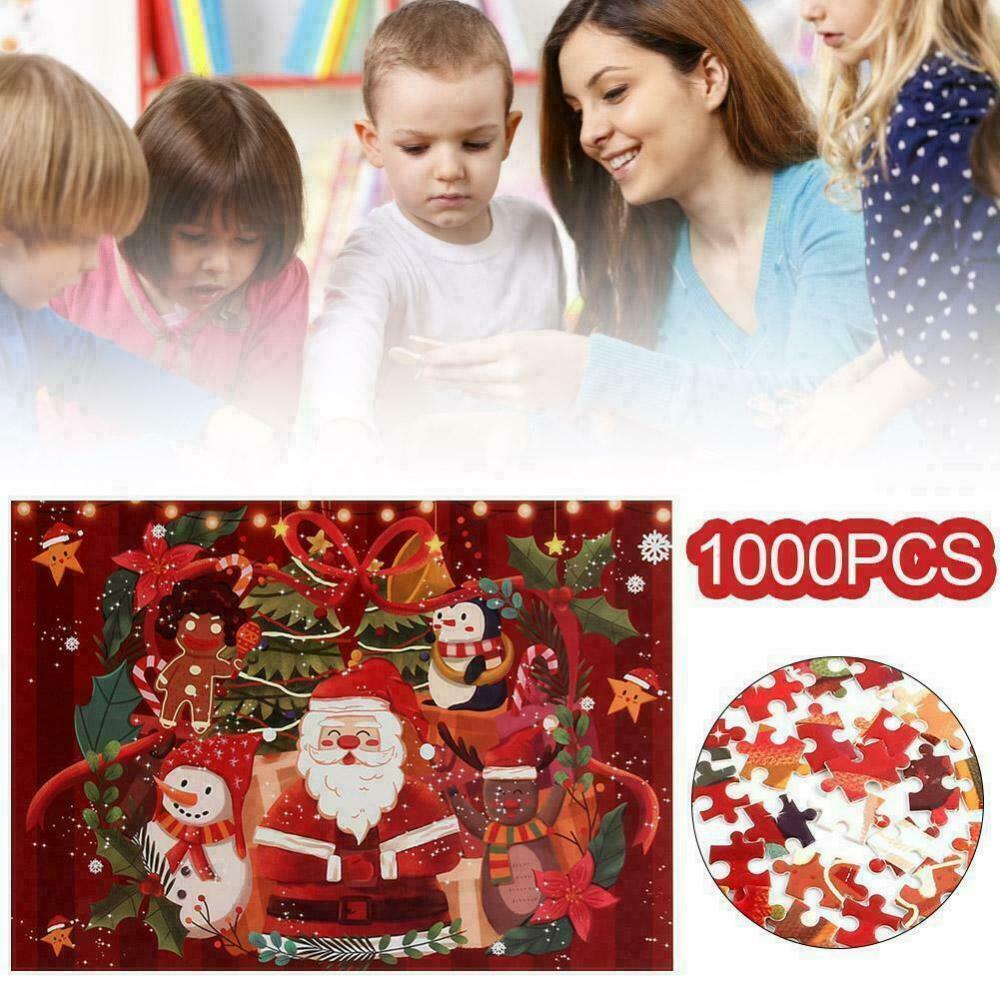 1000Pcs Christmas Puzzle Handmade Santa Claus Puzzle Merry