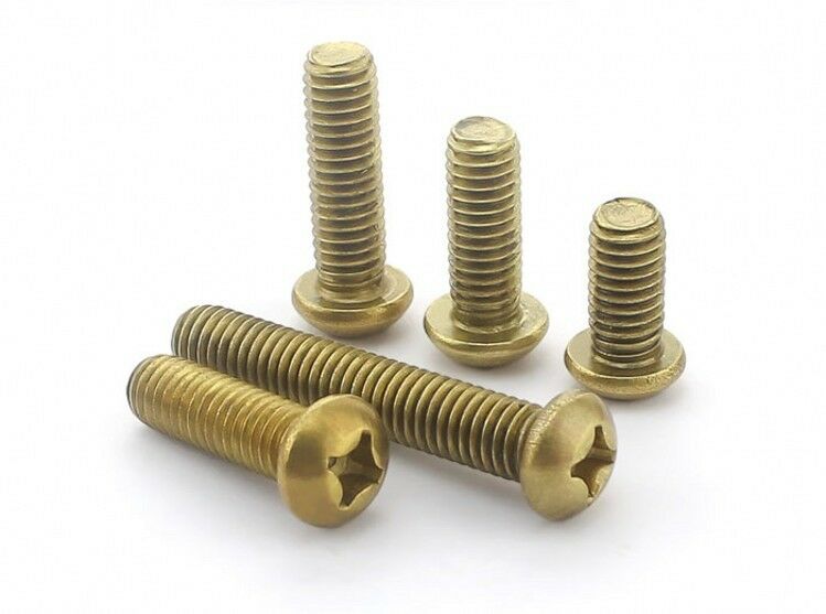 20 Kinds Solid Brass Phillips Pan Head Screws Assortment Kit M2 M3 M4 M5 M6 Set