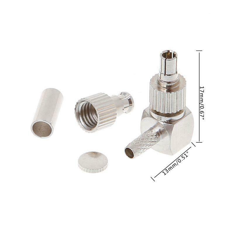 2 In 1 TS9/CRC9 Male Right Angle RF Connector Coaxial Adapter For RG174/178/316