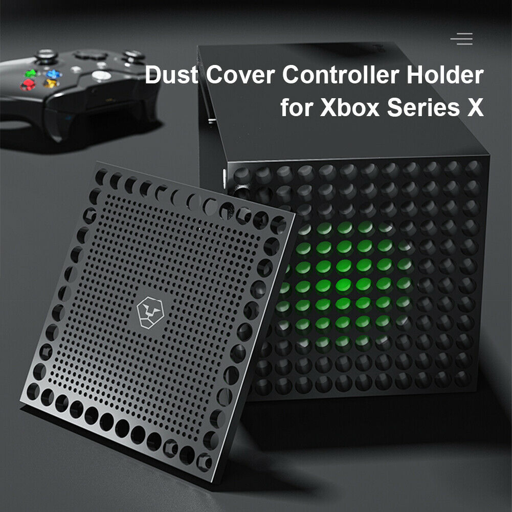 For Xbox Series X Console ABS Dust Cover with Controller Headphone Hanger Stand