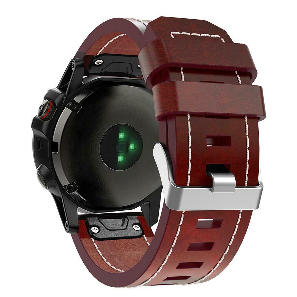 Leather Thread Watch Band Bracelet Strap 26mm for Garmin Fenix 3 Fenix 5X