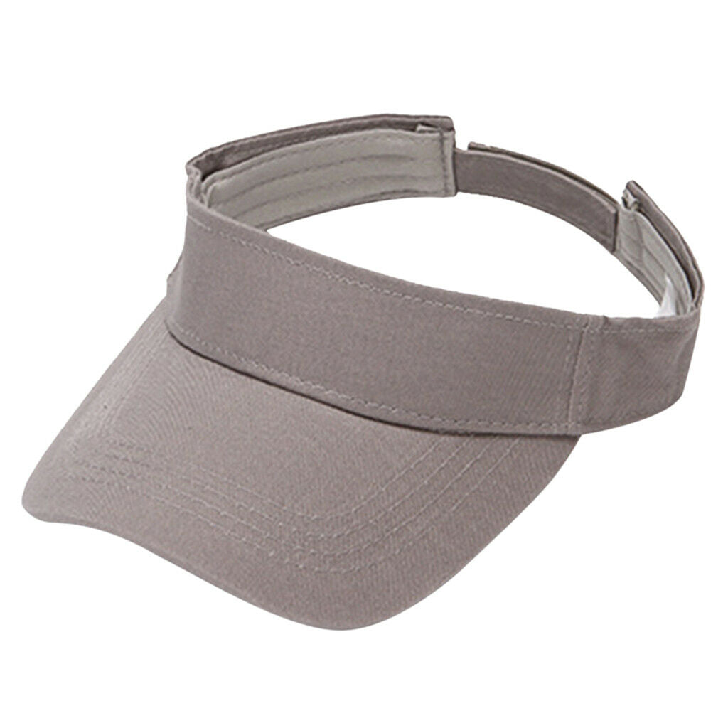 2x Pure Cotton Adjustable Sun Visor Hat Golf
