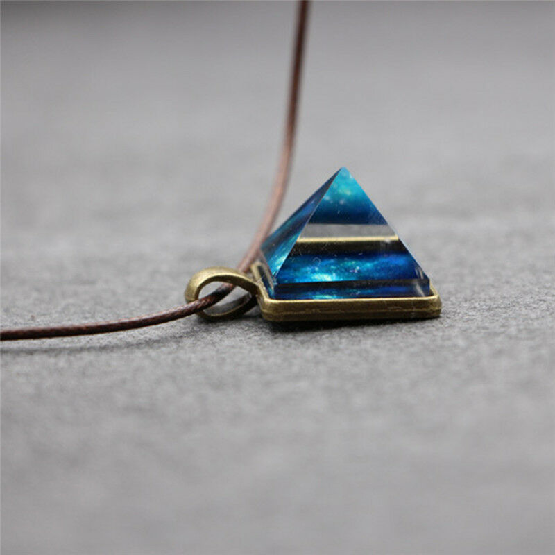 Pyramid Natural Luminous Beauty Pendant Fantasy Luminous Star Necklac.l8
