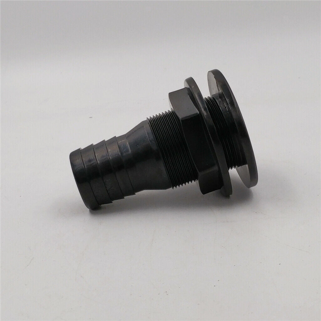 Marine 1.5 Inch Plastic Covered Thru-Hull Bilge Pump Hose Fitting For Boats