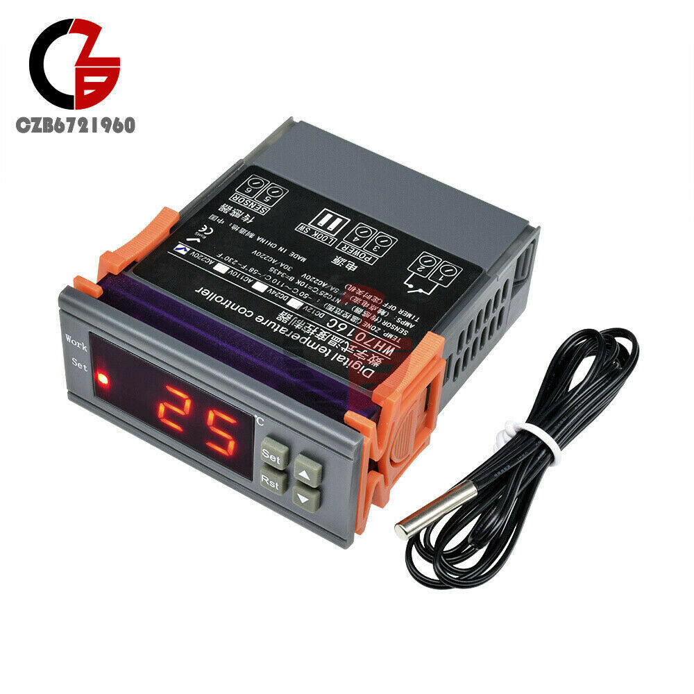 Automatic Digit WH7016C Temperature Controller Thermostat AC 220V Control Switch