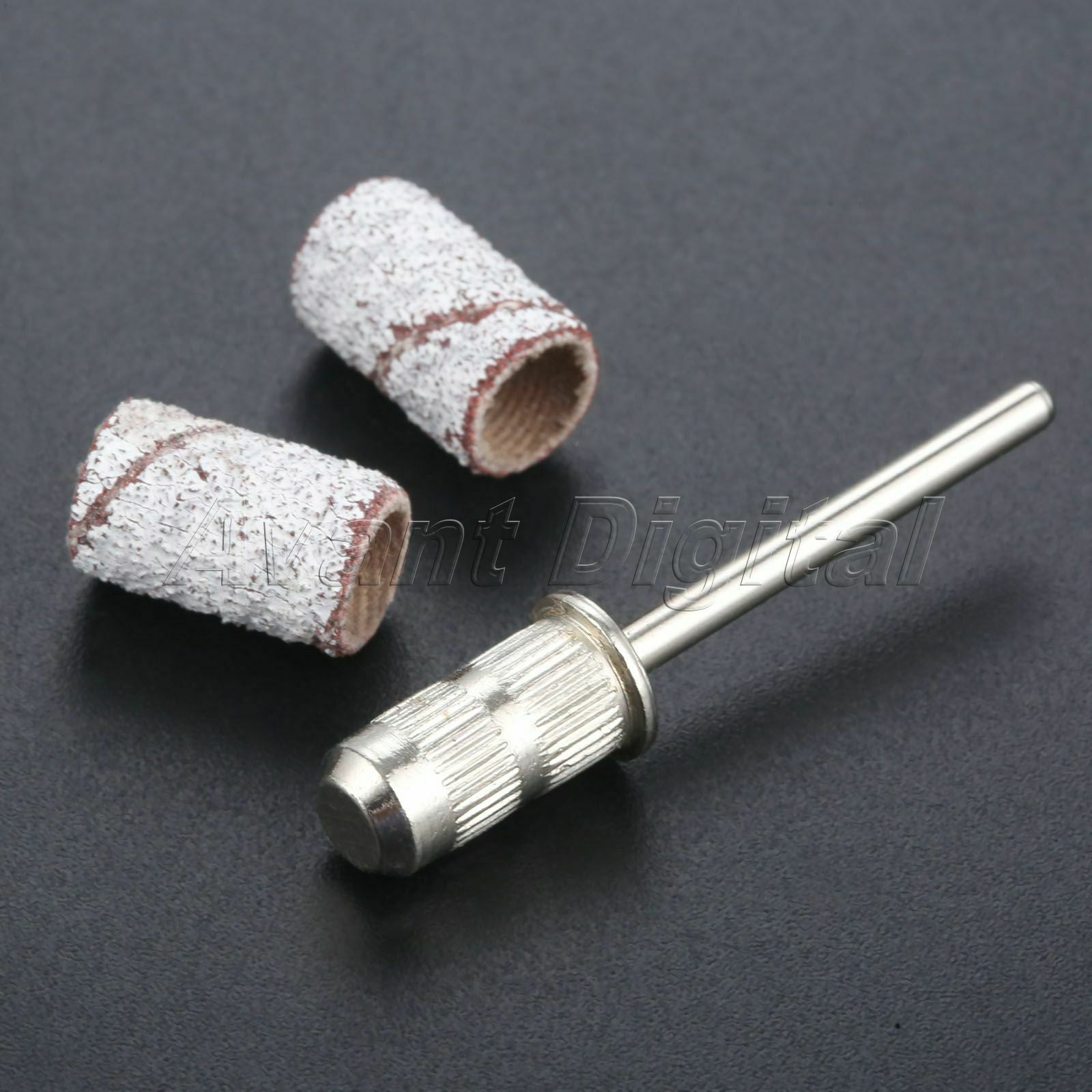 100Pcs Drum Sanding Sandpaper Bands Sleeves 1Pc Mandrel Grinding Wheel Nail Art