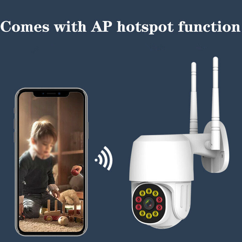 360Â° Wireless CMOS 1080P WiFi  Outdoor IP Camera Home Security IR Webcam w/Light