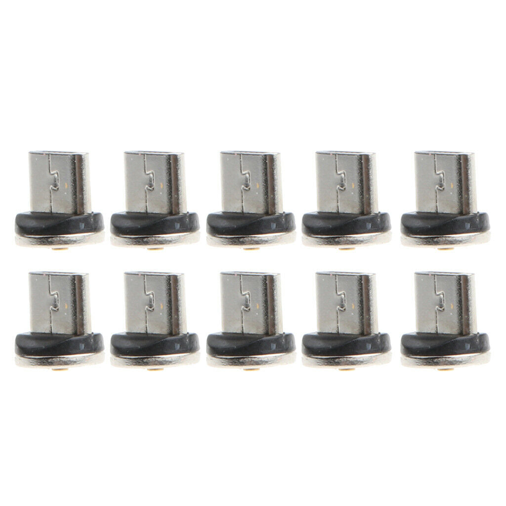 10 Pieces Micro USB Magnetic Tips Adapter for Cellphone Tablets Speaker