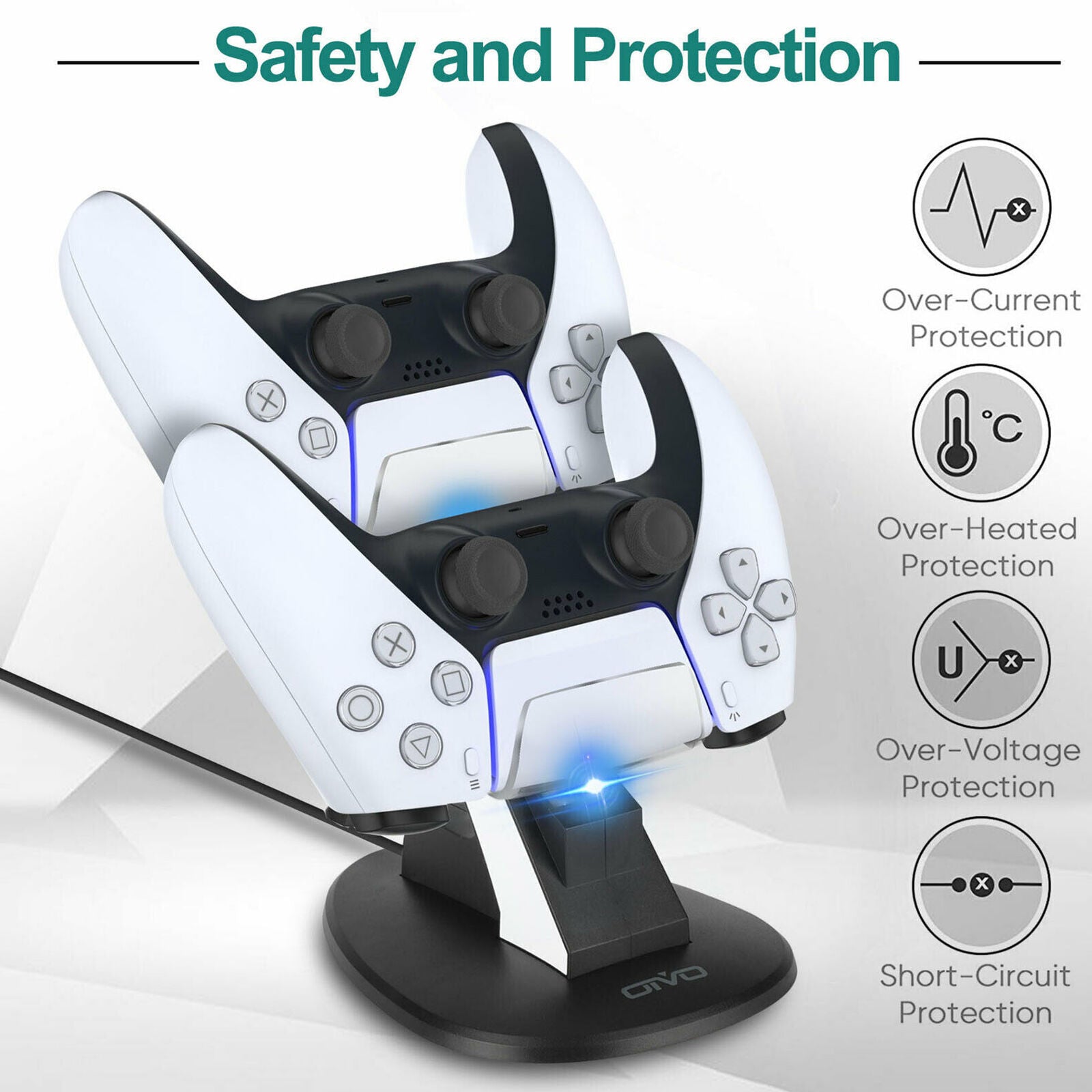 USB Controller Dual Charger Dock Station Charging Stand for Sony PS5 DualSense