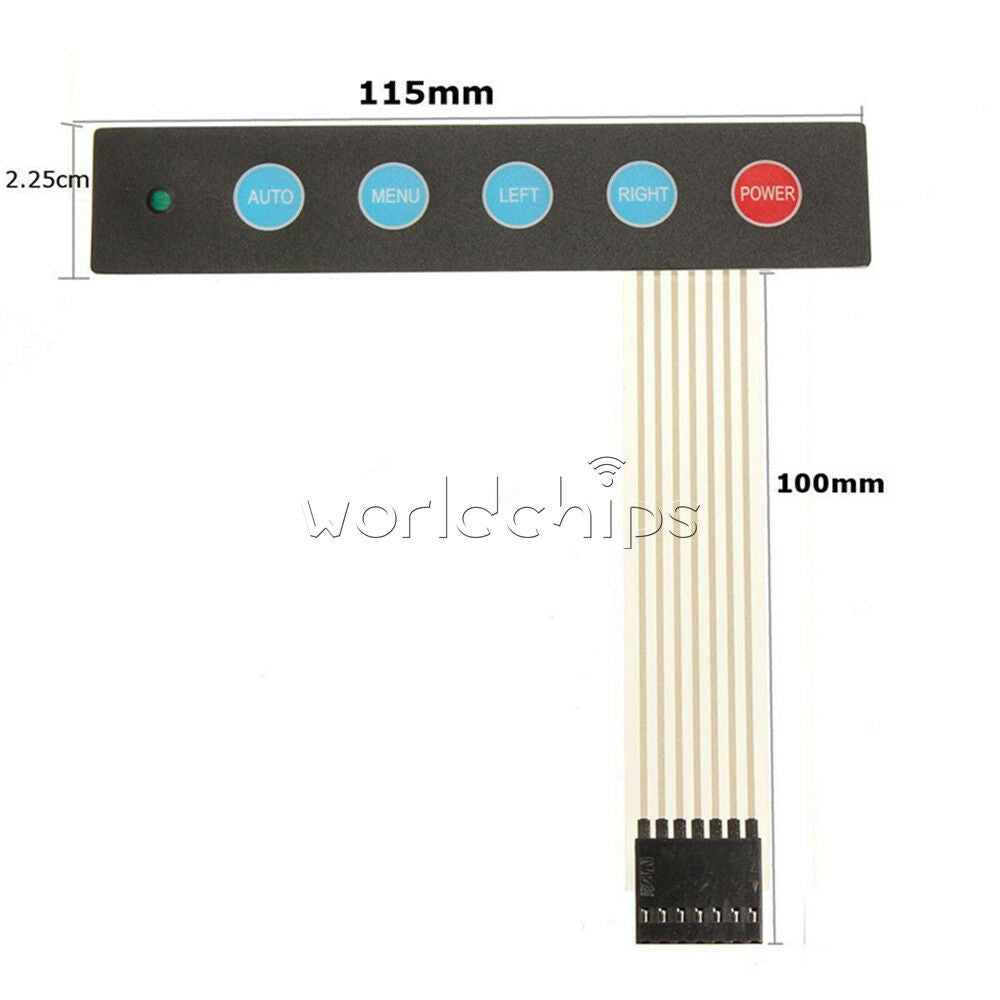5Keys 1x5 Matrix Array  Membrane Switch Control Keypad Keyboard For Arduino