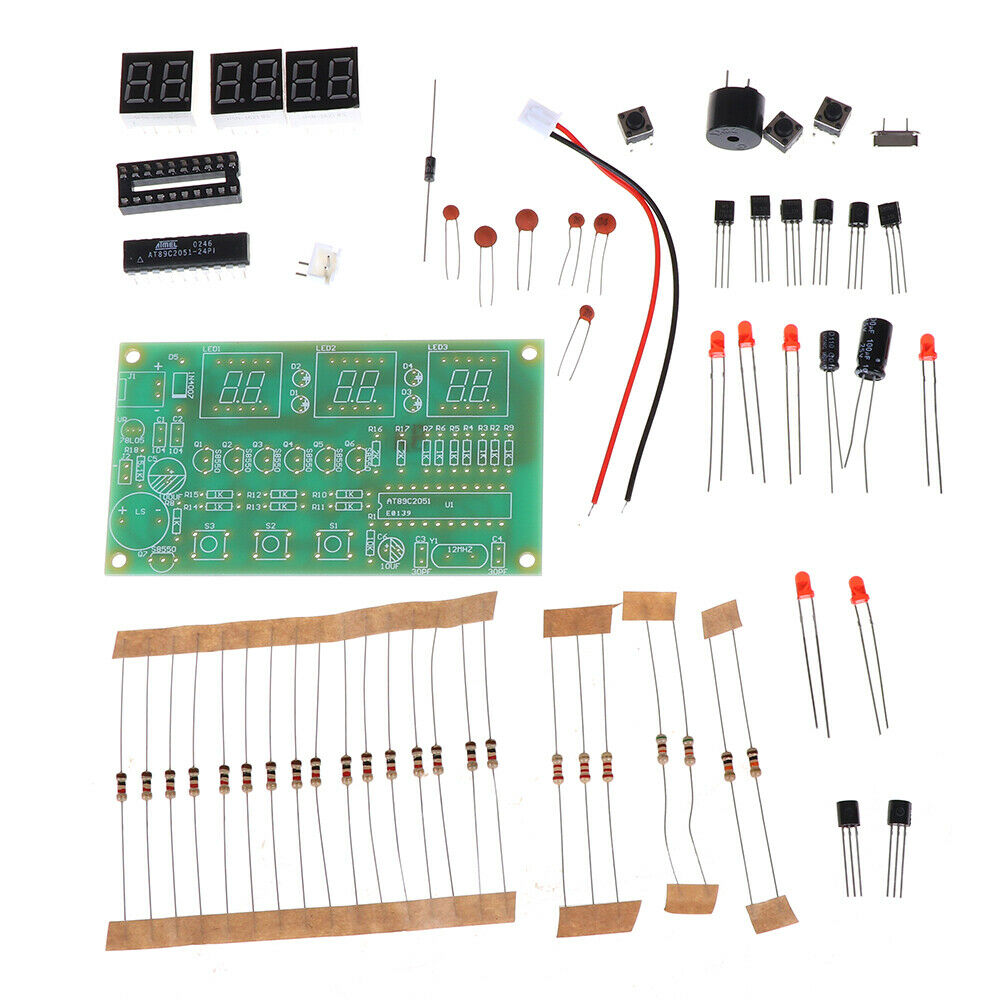 C51 Digital DIY Electronic Clock DIY Kit 6 Bits Electronic Components RABD