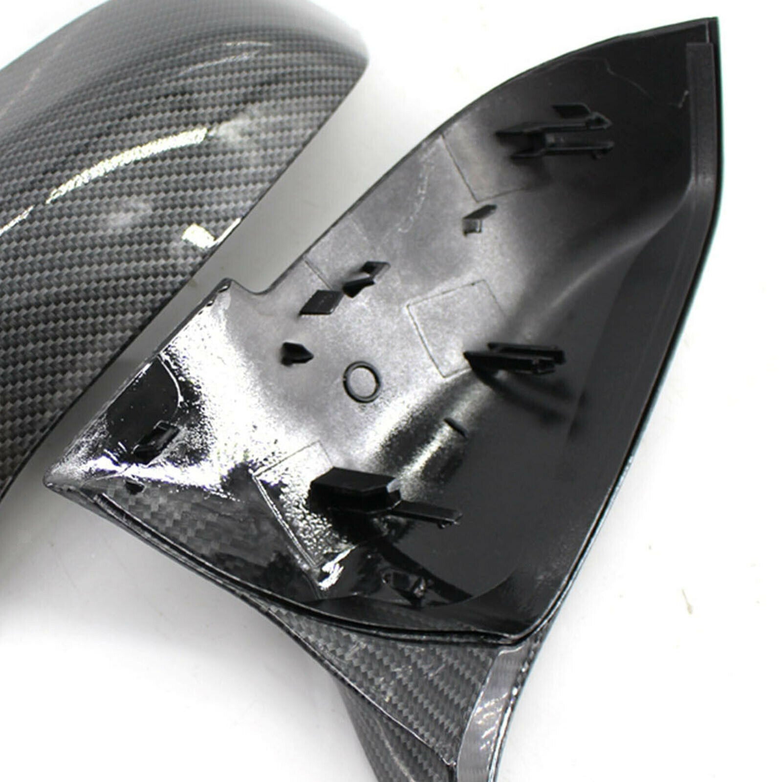 2 Pcs Carbon Fiber Style Rear Mirror Cover Caps for BMW E84 F20 F21 F22 F30