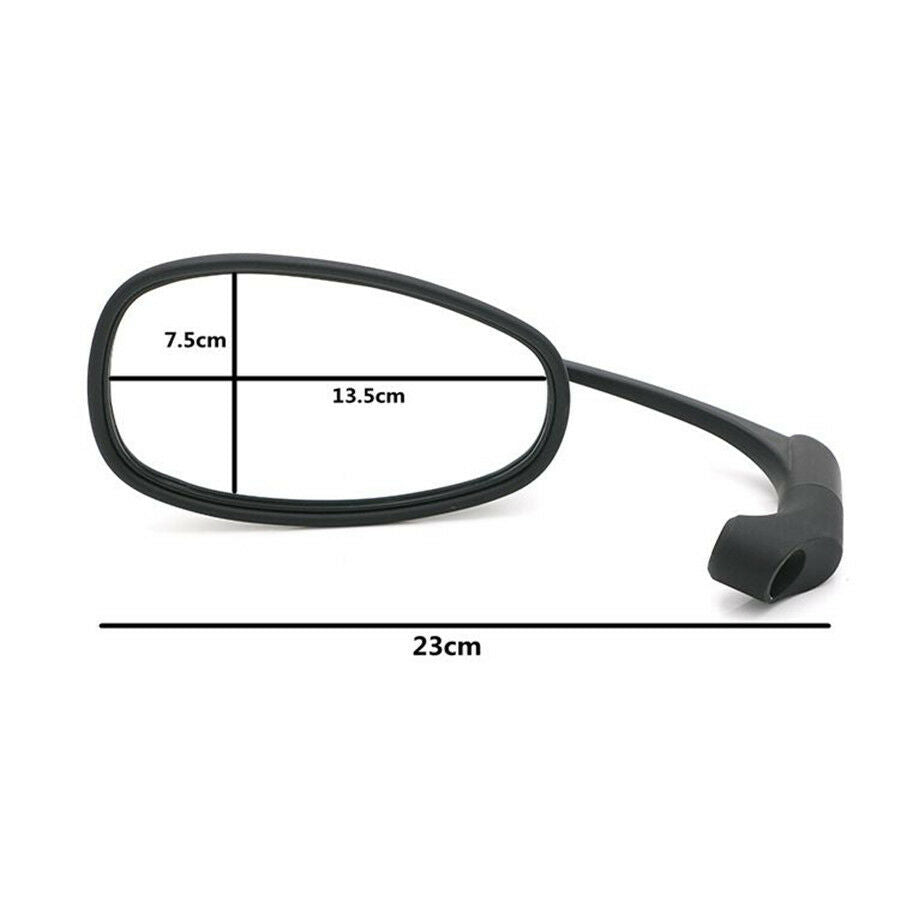 Universal Motorcycle L-bar Retro Oval Rearview Side Mirror For GN/ CG Cafe Racer