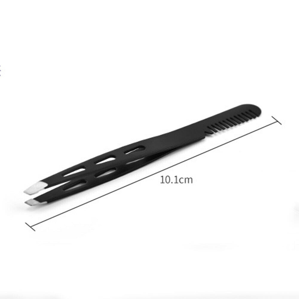 Eyebrow Tweezer Hair Beauty Slanted Puller Stainless Steel Eyebrow Clips @