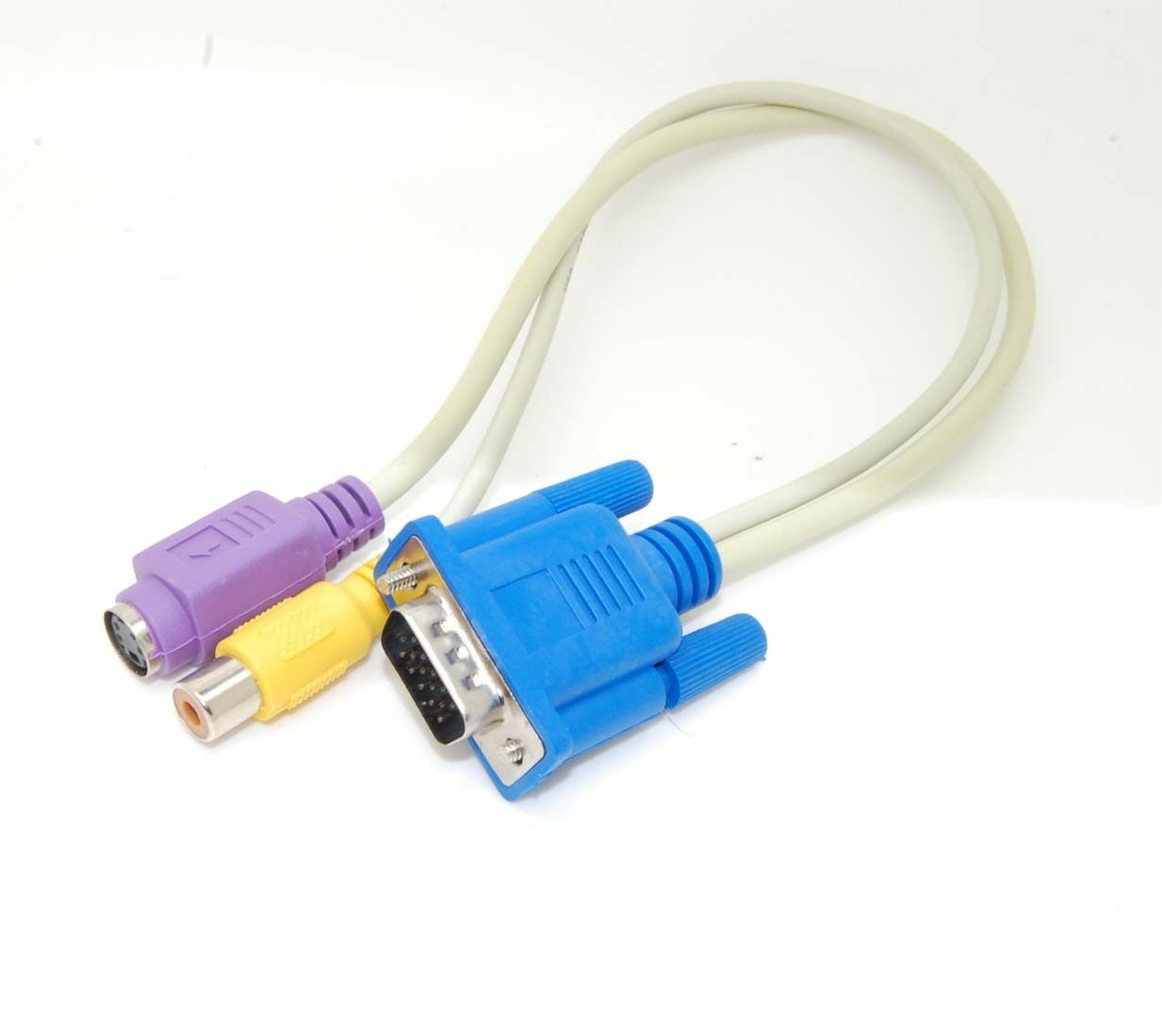10pcs VGA SVGA to TV RCA S-Video AV OUT Cable Adapter Converter Laptop Desktop