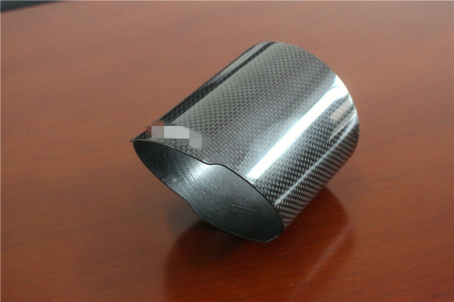 101mm Glossy Real Carbon Fiber Car Exhaust pipe Cover Exhaust Muffler Pipe Tip