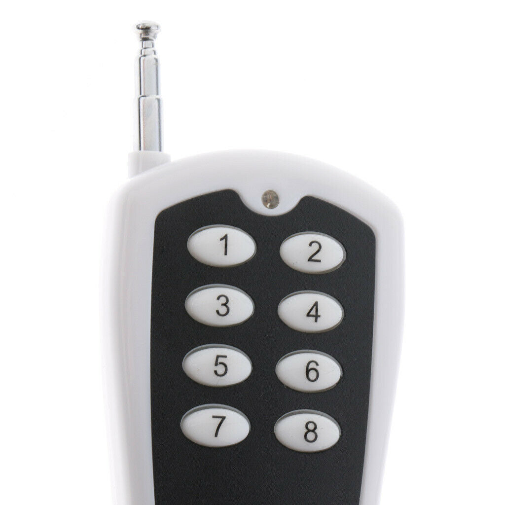 New DC12V 1000m 433MHz 8CH Wireless Remote Control transmitter White 1Pcs