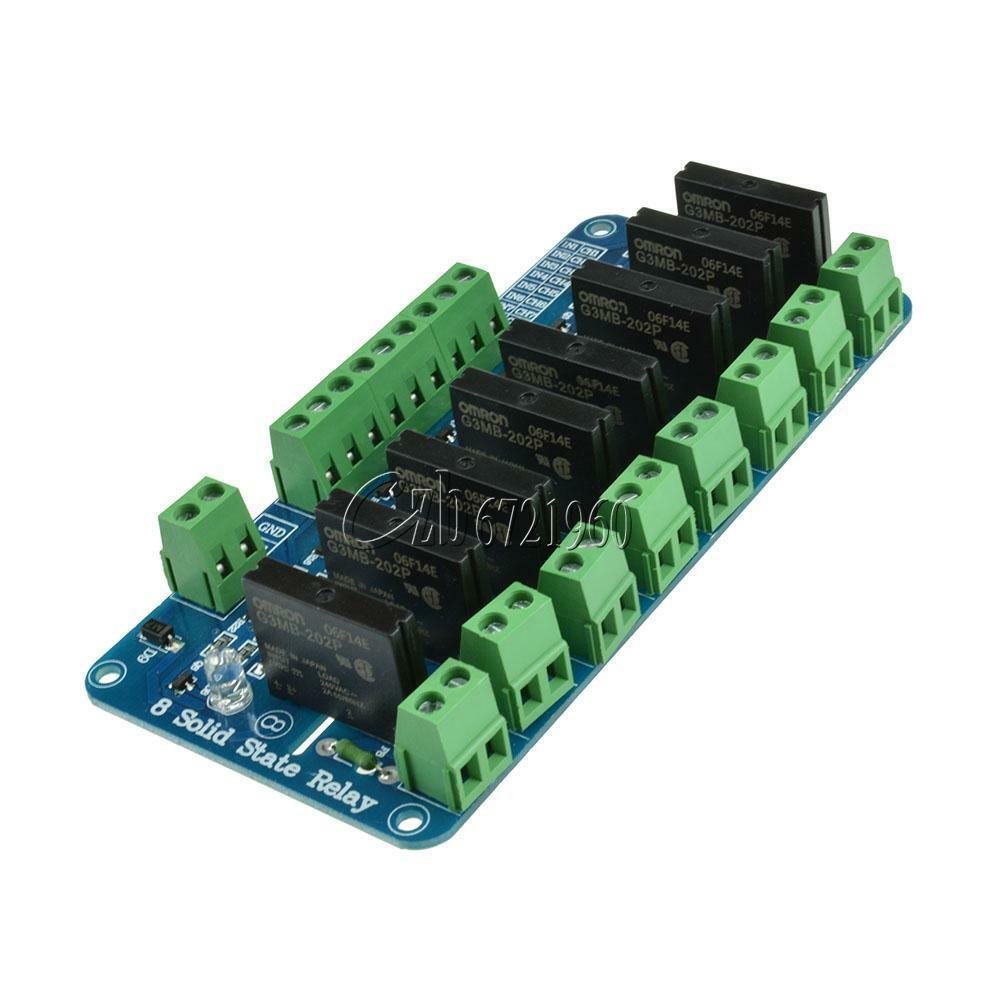 250V 2A 8 Channel OMRON SSR G3MB-202P Solid State Relay Module For Arduino NEW