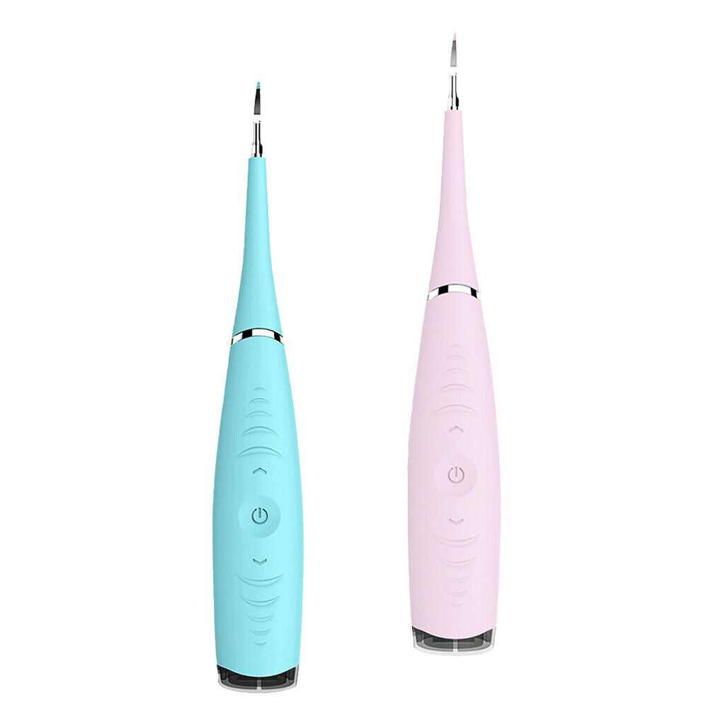 Set of 2 Electric Tooth Cleaner Dental Calculus Plaque Remover Teeth Whiten