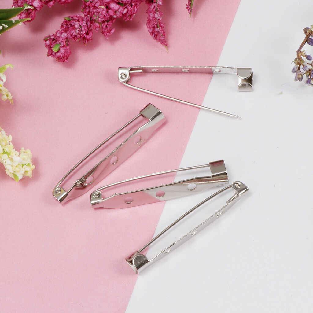 80pcs DIY Hair Clip Brooch Pin Back Safety Clasp Handmade Crafts Findings