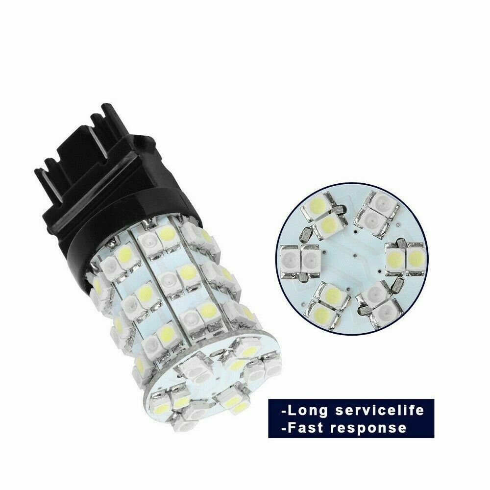 2X 3157 SMD LED Turn Signal Lights Bulbs White Amber Switchback Lamp Dual Color
