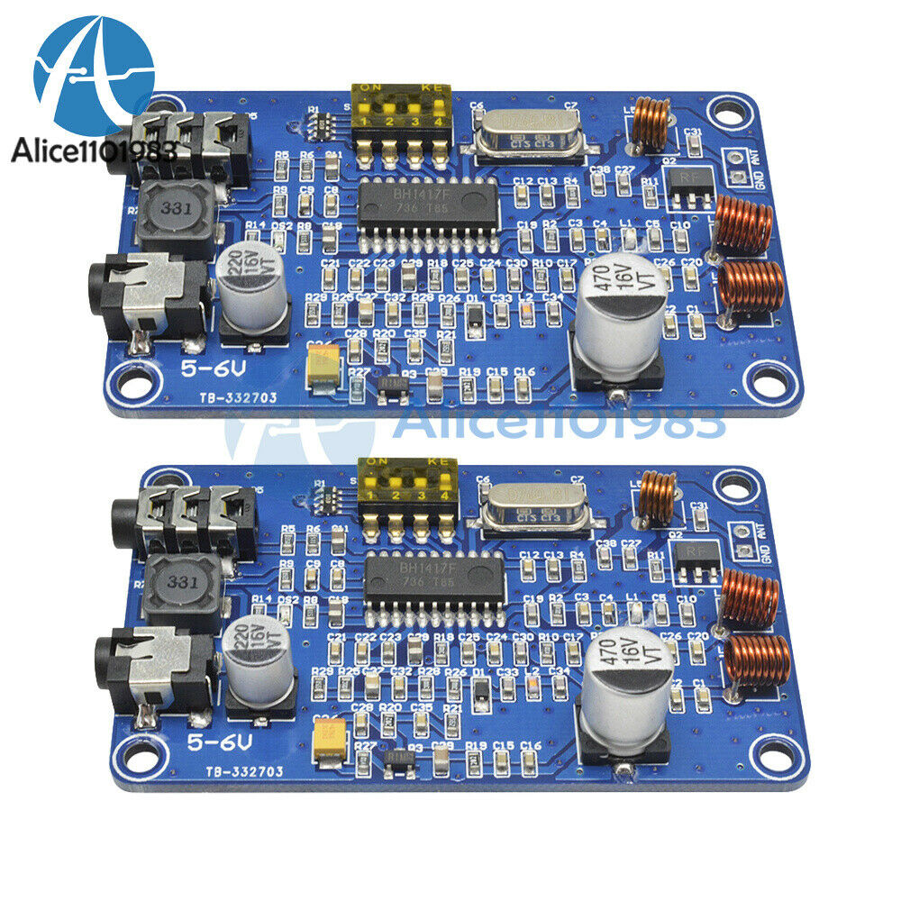 2PCS BH1417 200M 0.5W Radio Station PLL Wireless Stereo FM Transmitter Module