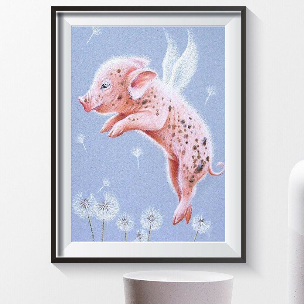 5D DIY Full Drill Diamond Painting Pig Embroidery Mosaic Craft Kits Home Decor