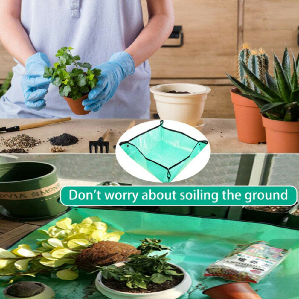 Plant Repotting Square Mat Foldable Garden Work Cloth wWaterproof Thickened Mat