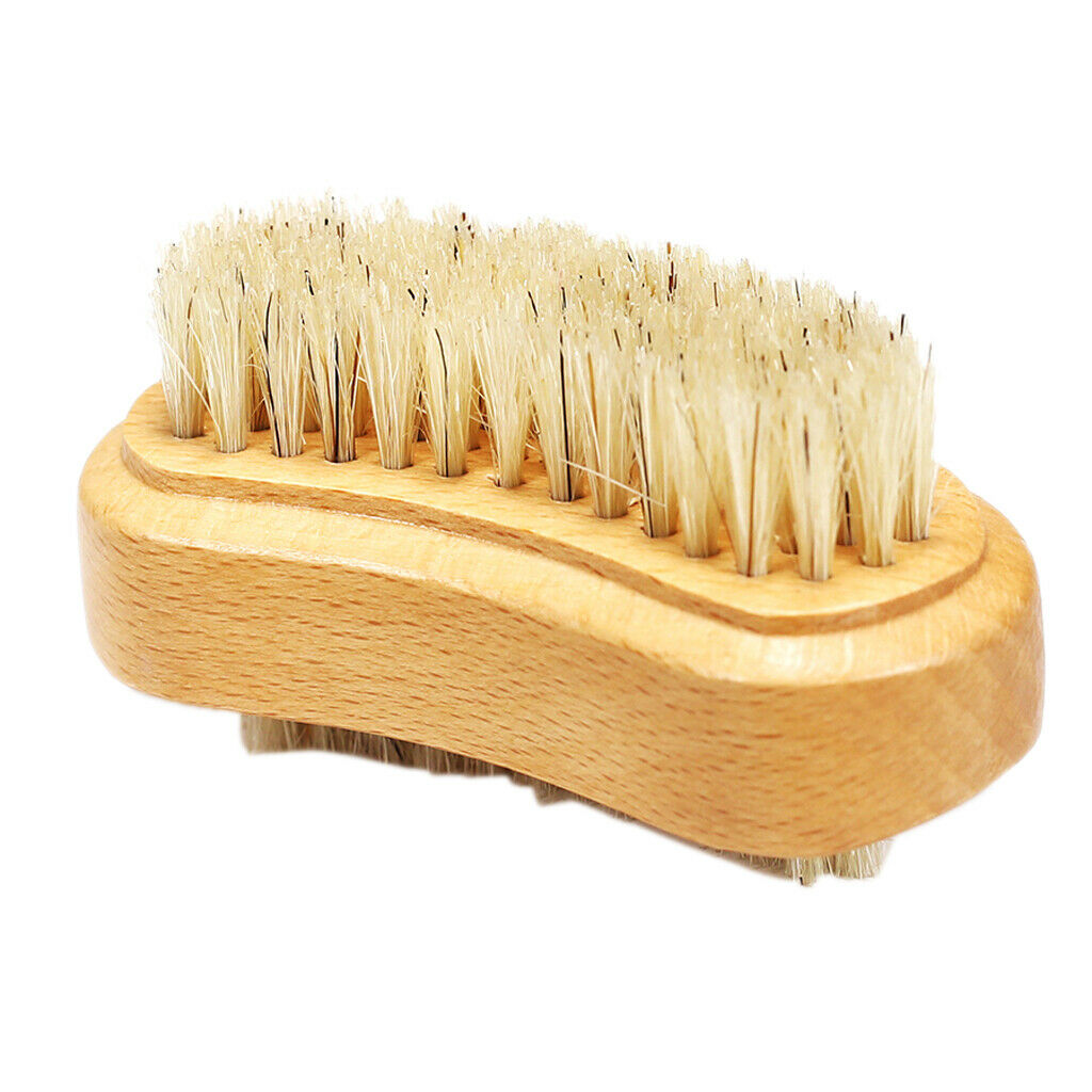Two-sided Natural Wooden Finger Nail Brush Scrub Toenail Cleaning Nailbrush