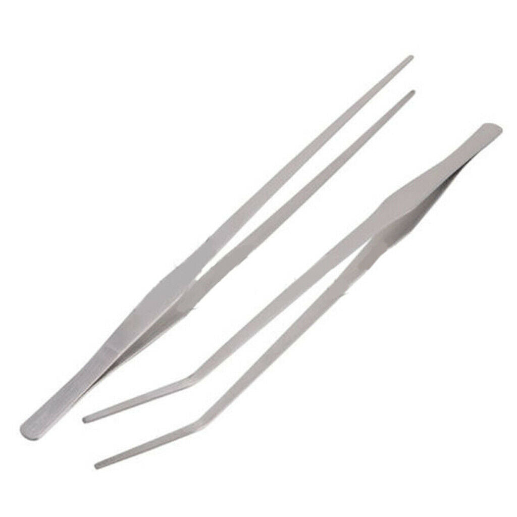 Set of 2, Aquarium Live Tank Water Plant Aquascaping Tools Tweezer Scissors