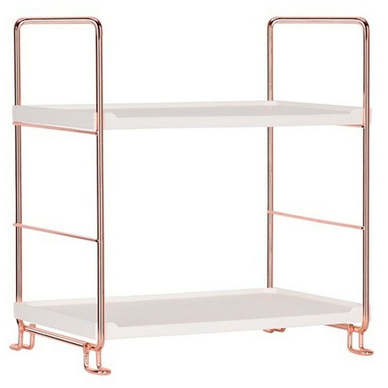 Stackable Kitchen Shelf Desktop Iron Shelf Multifunctional Bathroom Kitchen E1G8