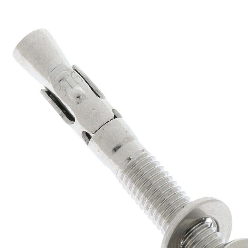 4pcs Stainless Steel Climbing 25KN Anchor Plates Hanger Bolts Set M10x80