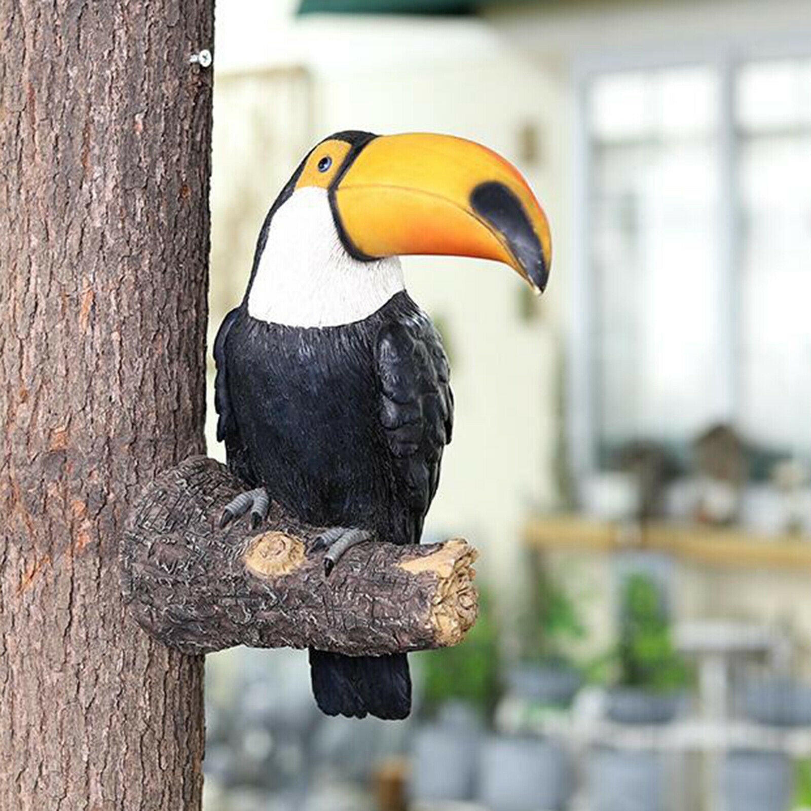Toucan Tree Hugger Tree Face Peeker Gardening Outdoor Decor 18.3x11x29cm