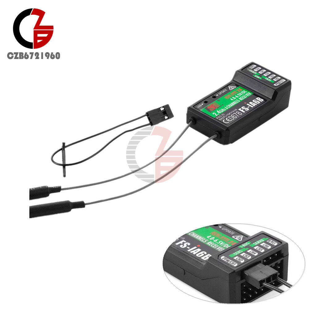 Flysky FS-iA6B 2.4G 6CH Receiver PPM Output per i4 i6 i10 GT2 Transmitter RC285