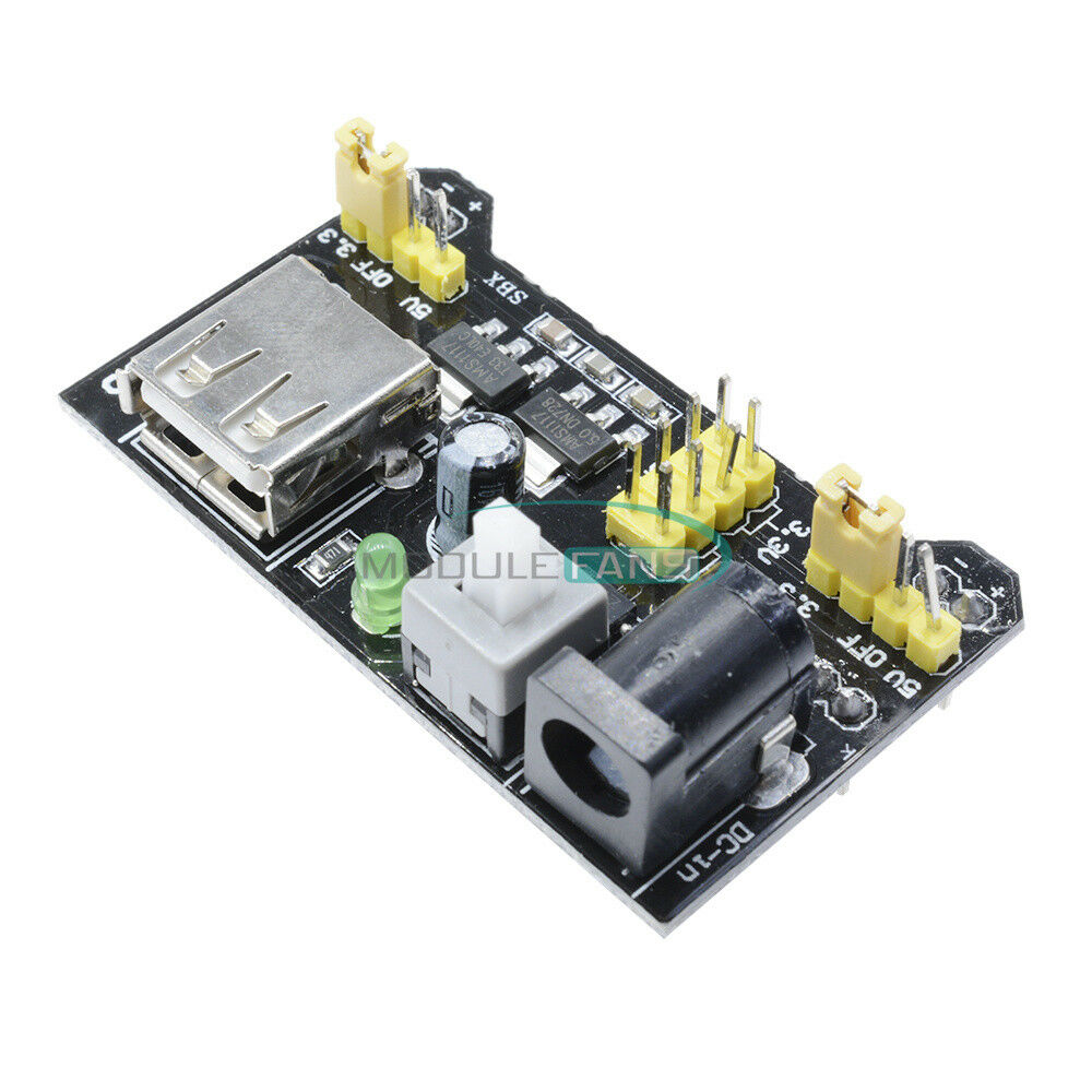 5PCS MB102 Breadboard Power Supply Module For Solderless Bread  3.3V/5V