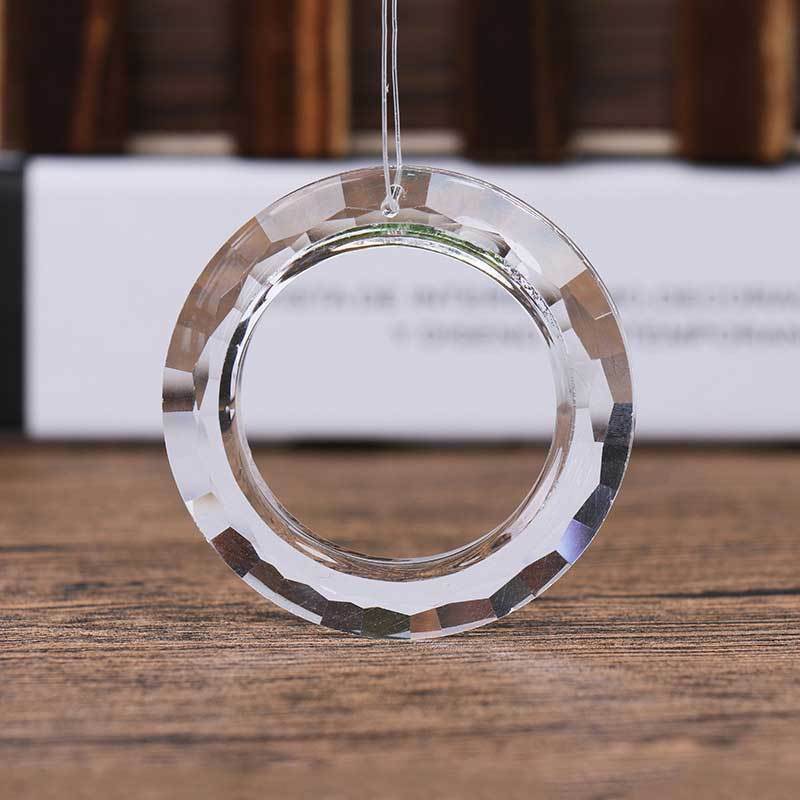 1PC 50mm Handing Ring Chandelier Glass Crystals Lamp Prisms Parts Drops Pendant