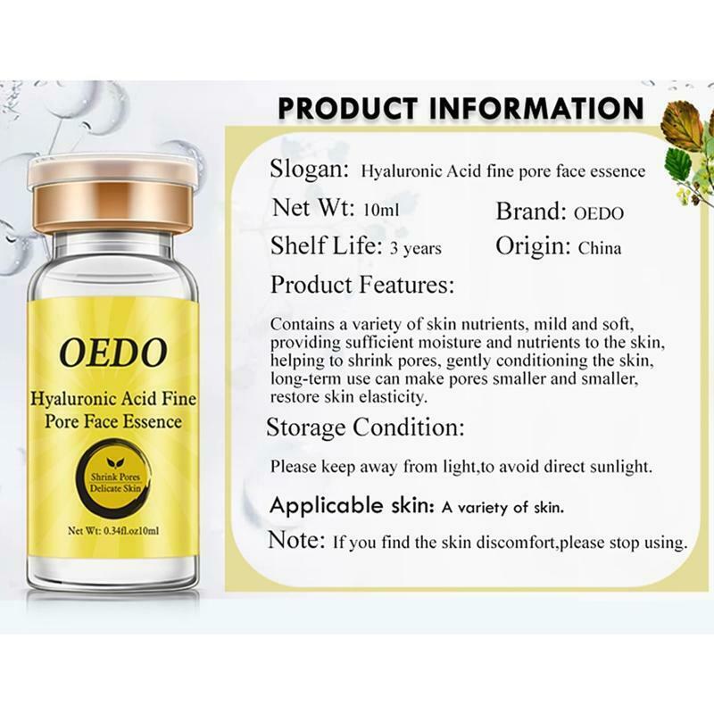 10ml Hyaluronic Acid Shrink Pores Essence Facial Moisturizing Nourishing Serum