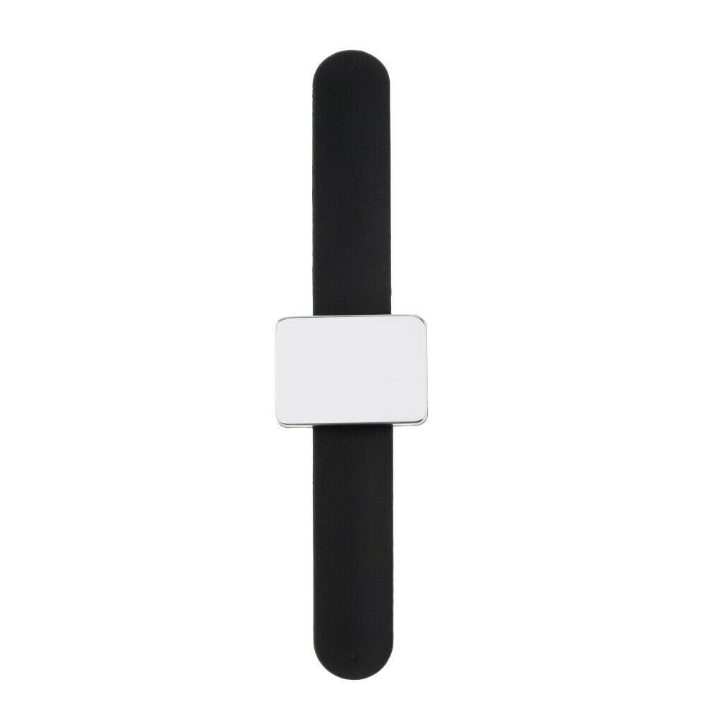 Portable Self Adhesive Magnetic Wrist Band for Hairstyling Hair Pin Holder Black