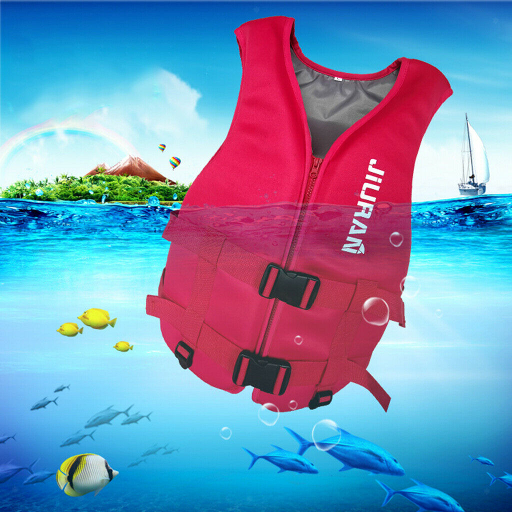 2X Fishing Life Jacket Vest Neoprene Buoy Aids Floatation Device   Red S