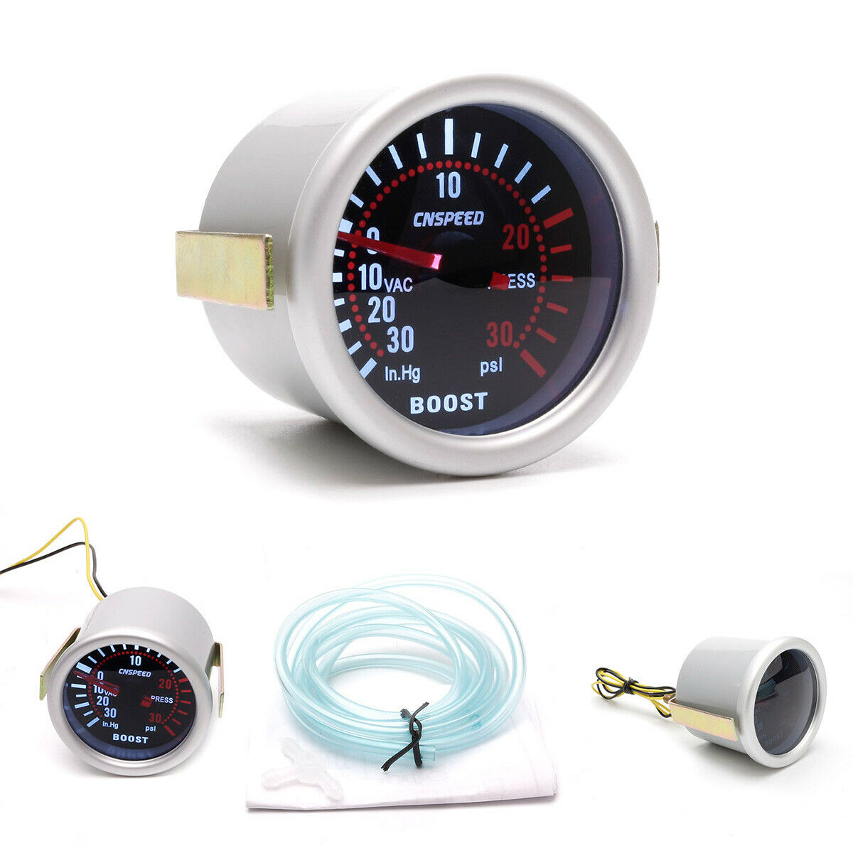12V Car 2"/52mm boost PSI gauge LED Turbo Boost Meter Pressure Gauge Tint Psi