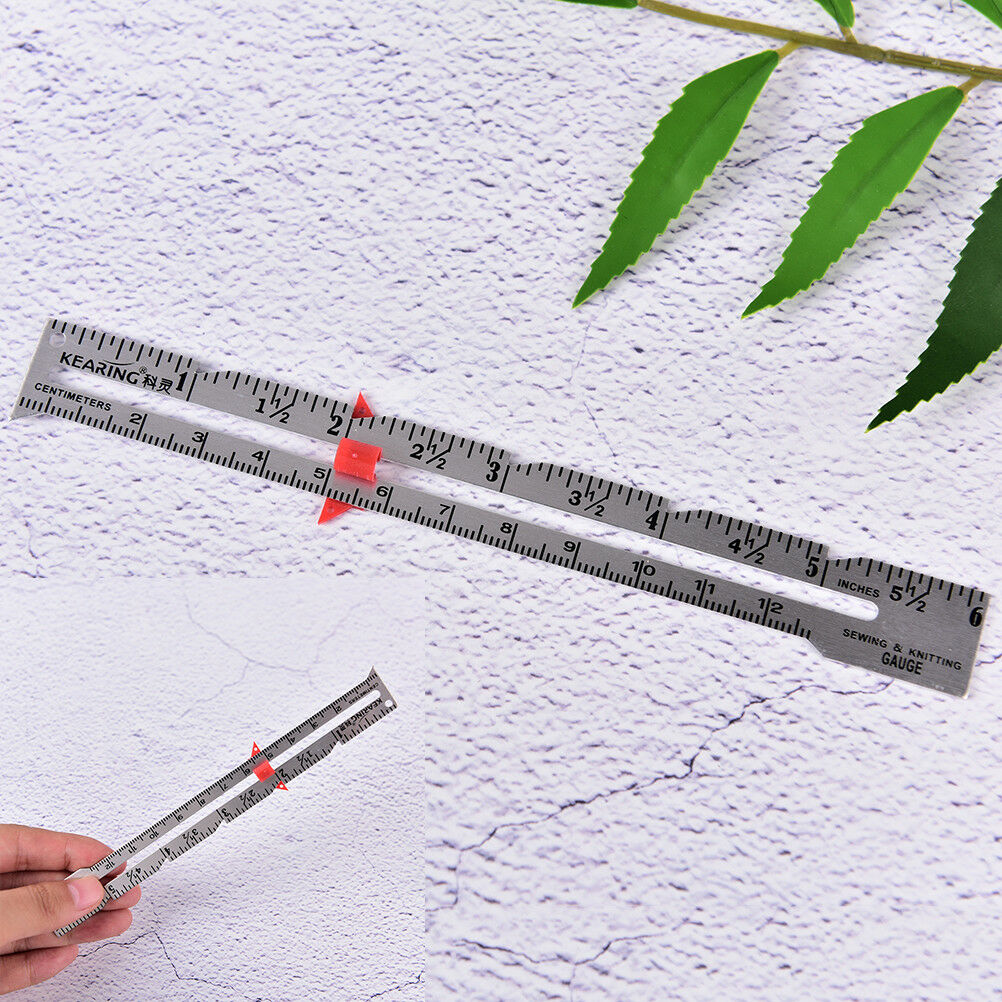 1X 15cm Hemline sewing gauge ruler cloth sewing measure gauging tailorin.l8