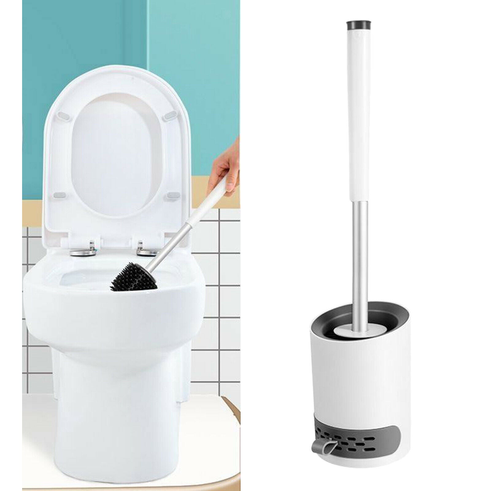 Toilet Brush with Holder Floor-Standing Wall-Mounted Base not include diatom mud